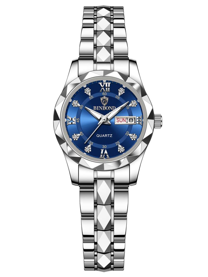 Product Introduction of Women's Elegant Fashion Round Dial Analog Quartz Watch, Fashion Watch for Party, Daily Clothing Decor, Trendy All-match & Exquisite Watch for Birthday Gift 7