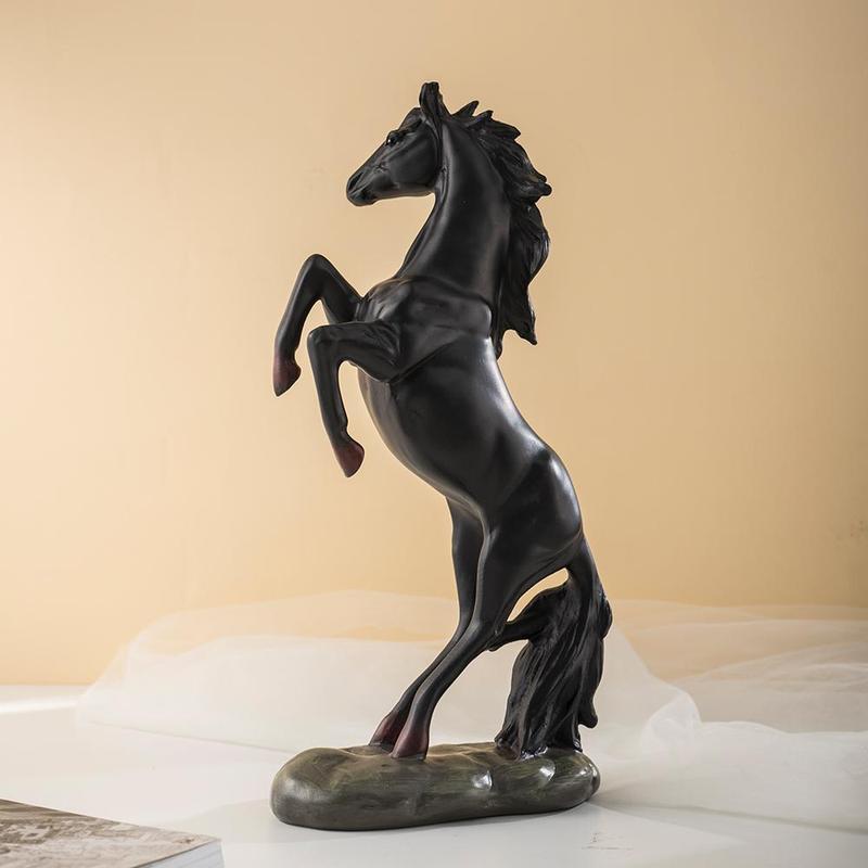 Horse Statue,  1 Count  European Style Resin Horse Ornament, Home Decor for Living Room & Office, Perfect Housewarming Gift 0