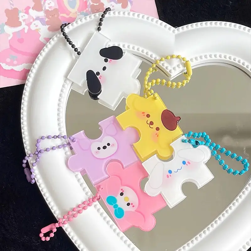 Rantai Kunci Teka-teki, Sanrio, Tema Kulomi, Sesuai sebagai Hadiah Kanak-kanak, Blok Bangunan, Perhiasan Beg Sekolah, Loket Beg Cinnamoroll