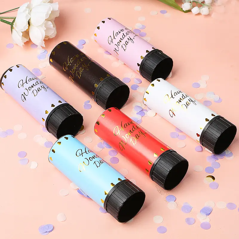 Pháo giấy kim tuyến mini, ống confetti, phụ kiện trang trí sinh nhật, Fubao Store