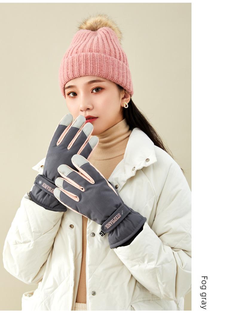 Product Introduction of Ski Gloves Men's and Women's Winter Fleece-lined Warm Outdoor Biking Mountain Climbing Waterproof and Windproof Thick Cold-Proof Motorcycle Cross-Border 19