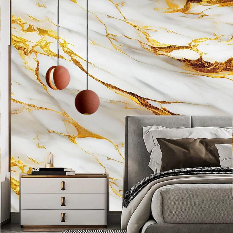 Self-adhesive Marble Pattern Wallpaper, Removable Waterproof Wall Sticker, Peel & Stick Wall Stickers for Rooms, Kitchens & Furniture 4