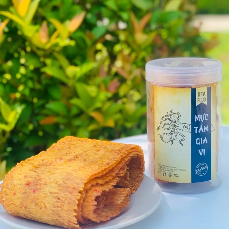 Mực Cán Tẩm Gia Vị 250Gr Đặc Sản Phương Anh Đồ Ăn Vặt Snack Food Thức Ăn 2