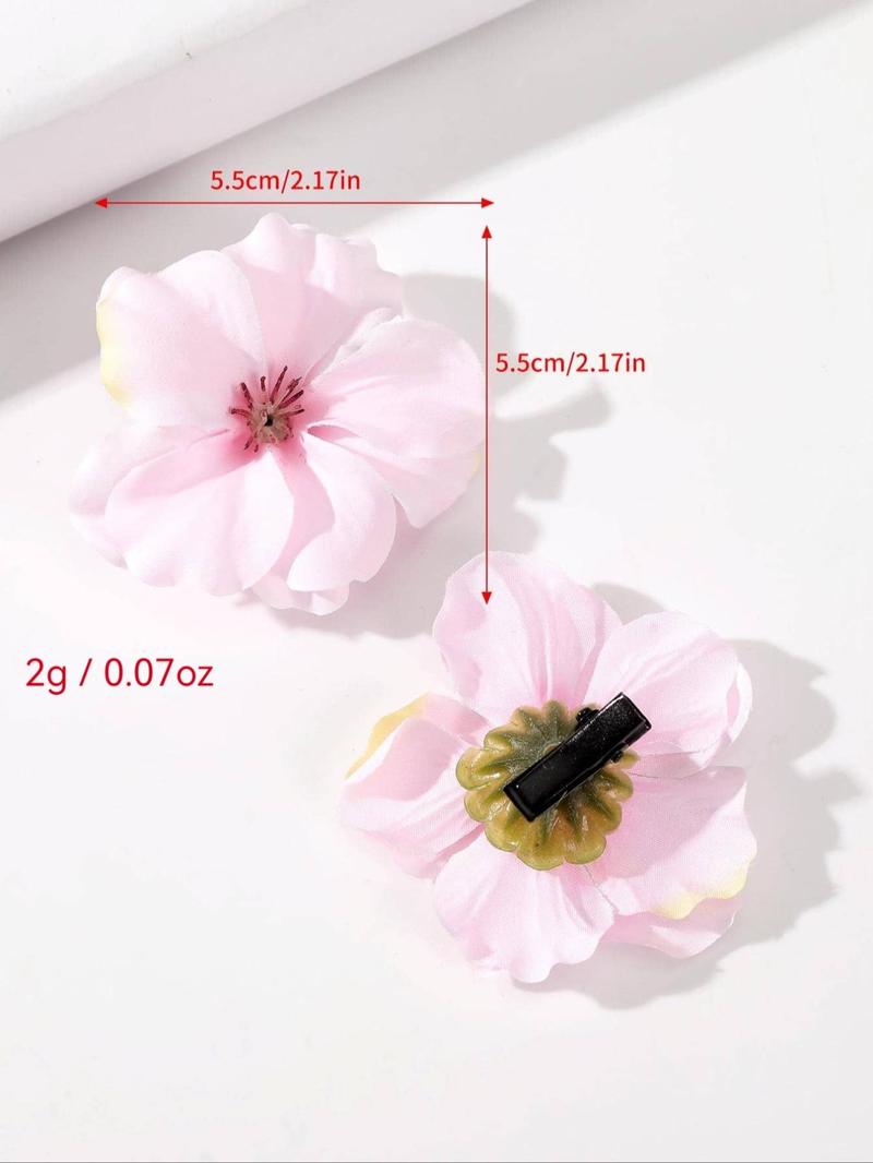 Product Introduction of Cute Flower Decor Hair Clip, Boho Style Hair Accessories for Women & Girls, Minimalist Headwear Suitable for Any Hairstyle 1