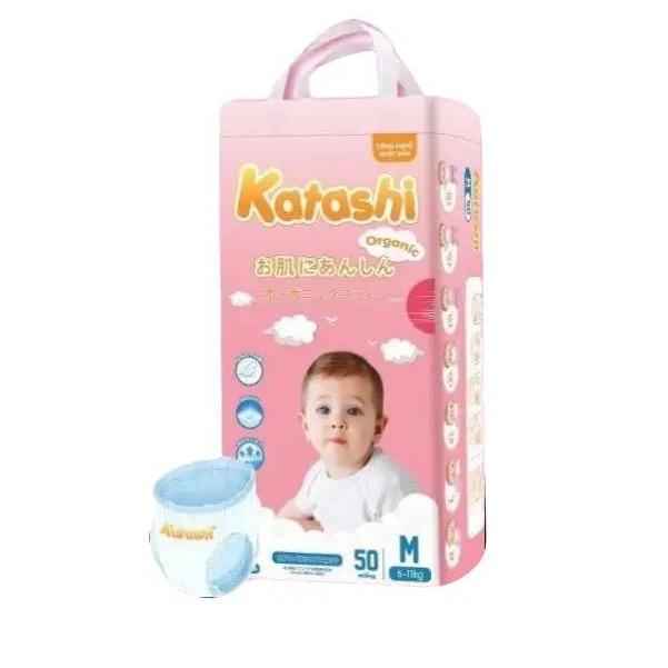 [KHÔNG QUÀ-SC] 1 BỊCH  Bỉm/Tã KATASHI Công Nghệ Nhật Bản 50 Miếng, Mỏng Nhẹ,Thoáng Khí, Mềm Mại Size Quần từ M đến 5XL