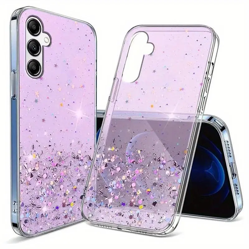Glitter Phone Case, Clear Glitter Phone Cases for Samsung Galaxy S25 Ultra S24 S23 S22 S21 S20 Plus Ultra S24FE, Phone Accessories, Protector, Cover, Protective, for Cellphone 7