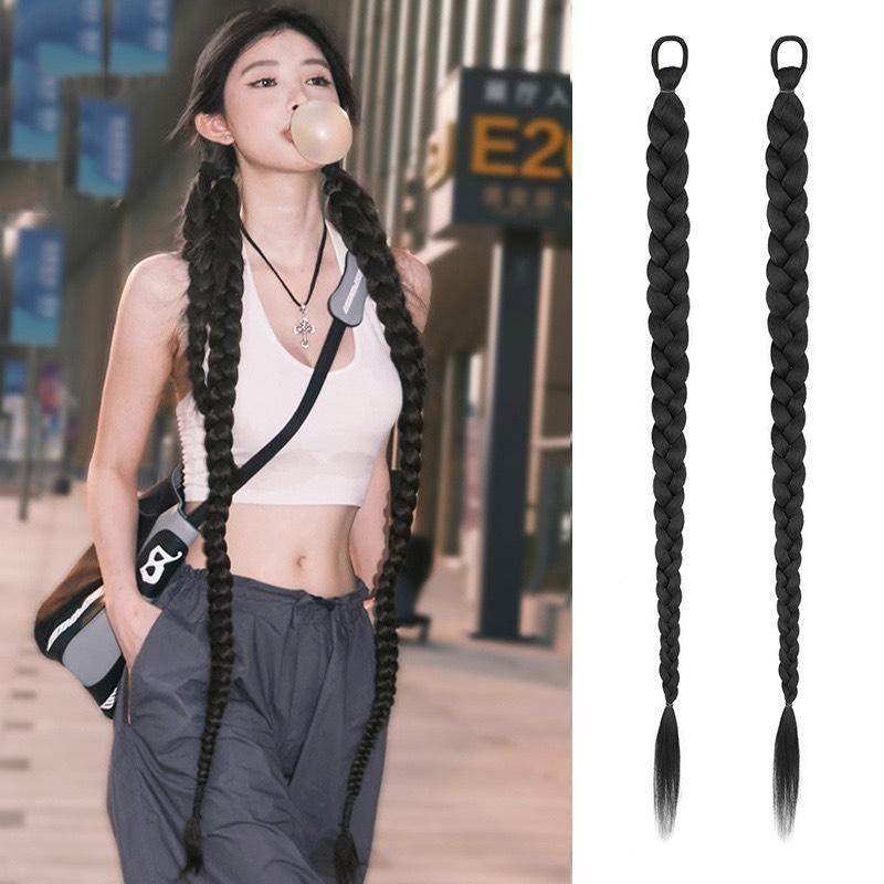 Tóc Giả Tết Dài Kiểu Đuôi Ngựa - Tóc Dài 100cm/85cm (giá 1 bên)