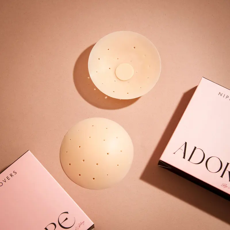 ADORE Miếng Dán Silicone - Thay Thế Áo Bra, Sử Dụng Keo Y Tế An Toàn Cho Da, Tái Sử Dụng Nhiều Lần, Dính Chắc, Chống Mồ Hôi - Cho Nữ 1