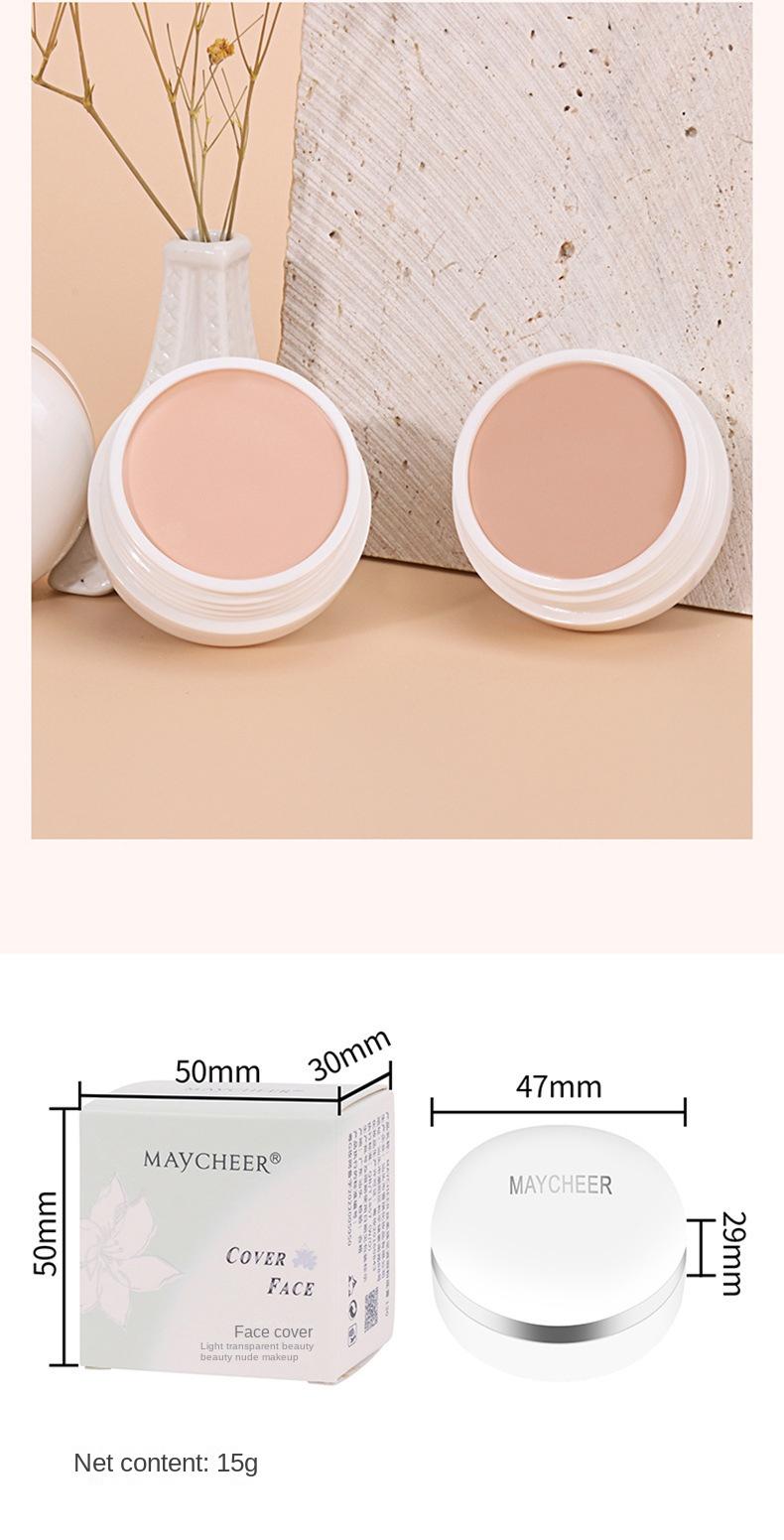 Product Introduction of MAYCHEER Concealer Freckle Cover Foundation Cream Dark Circles Acne Marks Cover Spot Waterproof Facial Acne Makeup Cosmetic 12