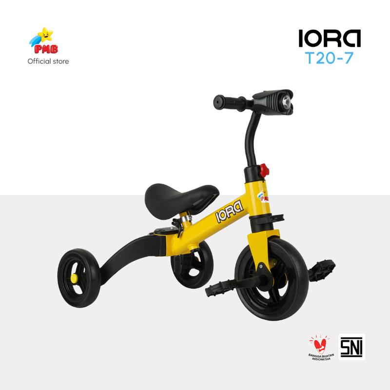 SEPEDA ANAK MURAH PMB IORA 2 IN 1 BALANCE BIKE T20-7//BALANCE BIKE MURAH//SEPEDA ANAK RODA 3//KADO ULTAH ANAK//SEPEDA ANAK RODA TIGA MURAH 5