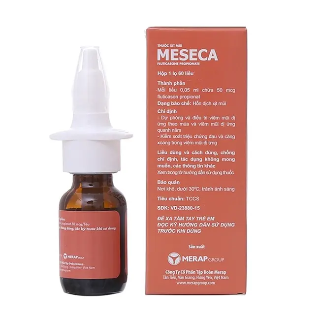 Mesceca Merap 60 liều -Xịt Mũi dự phòng viêm mũi dị ứng