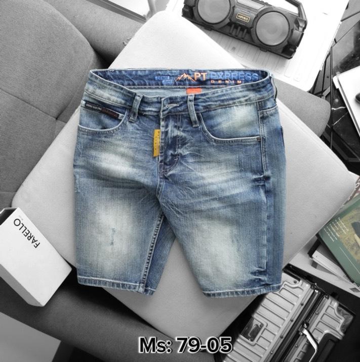  Quần Jeans Short Cao Cấp MS79-05 Nam Menswear Xước Nhẹ Trẻ Trung 