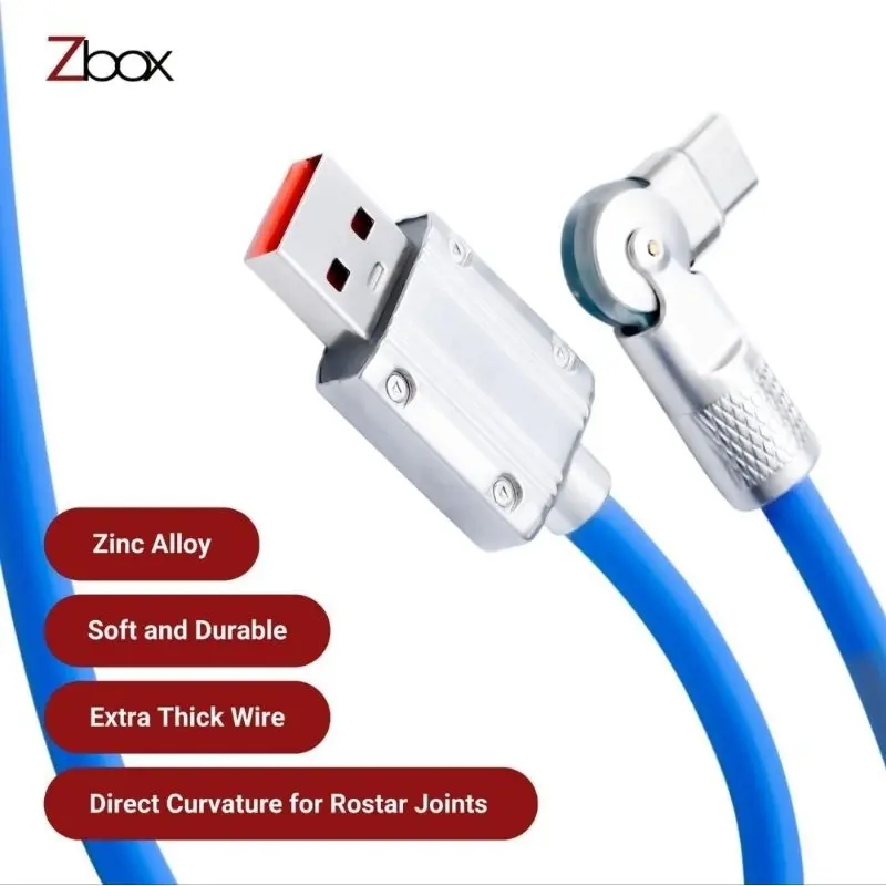 [ KD ROTASI ZBOX 1,5 METER ]- kabel Cable data usb Super Zbox Rotate rotasi 180 6A / 120Watt panjang 1.5 Meter with LED Support QC3.0 and Super VOOC Gaming Support Material Soft Tpe & Thick Cable # Micro # Type c tepsi type-c # Iphone