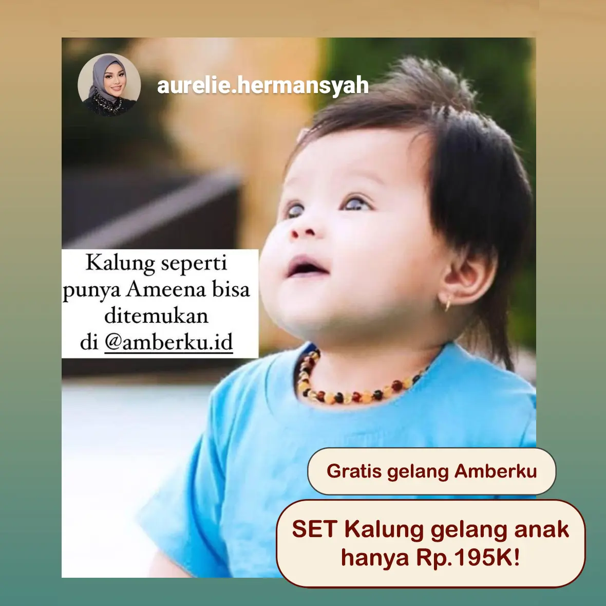AMBERKU SET Kalung Gelang Amber Balita Junior K11AP