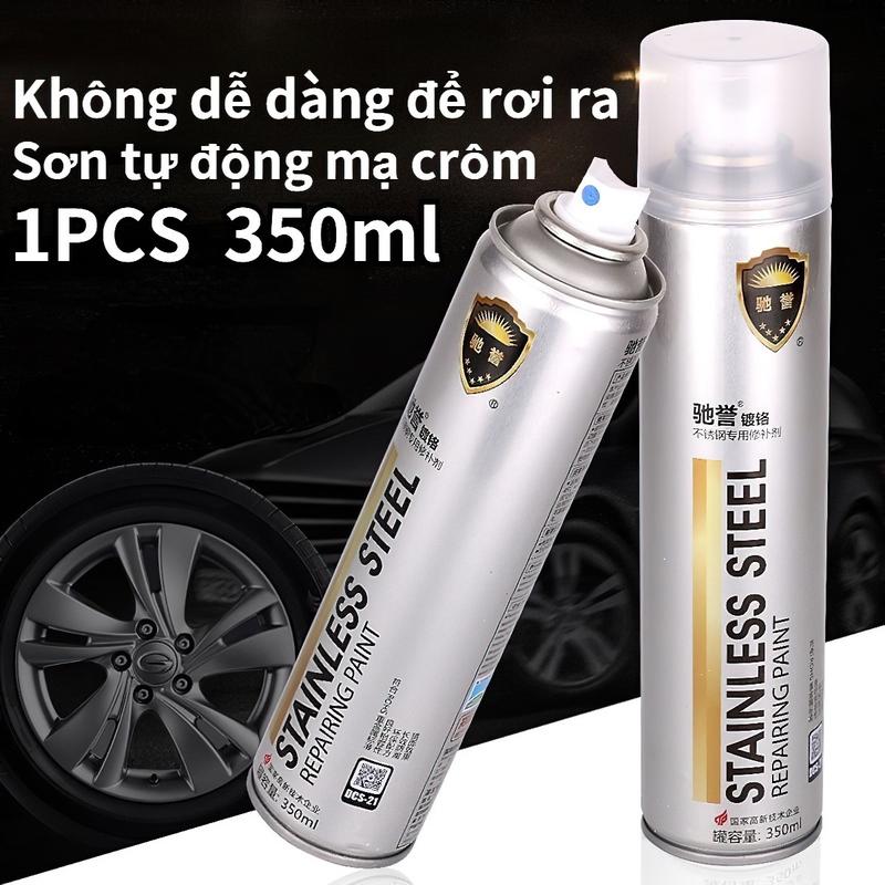 Bình xịt crom mạ bạc sáng bóng che vết han rỉ trên kim loại dung tích 350ml ~200gram Sơn