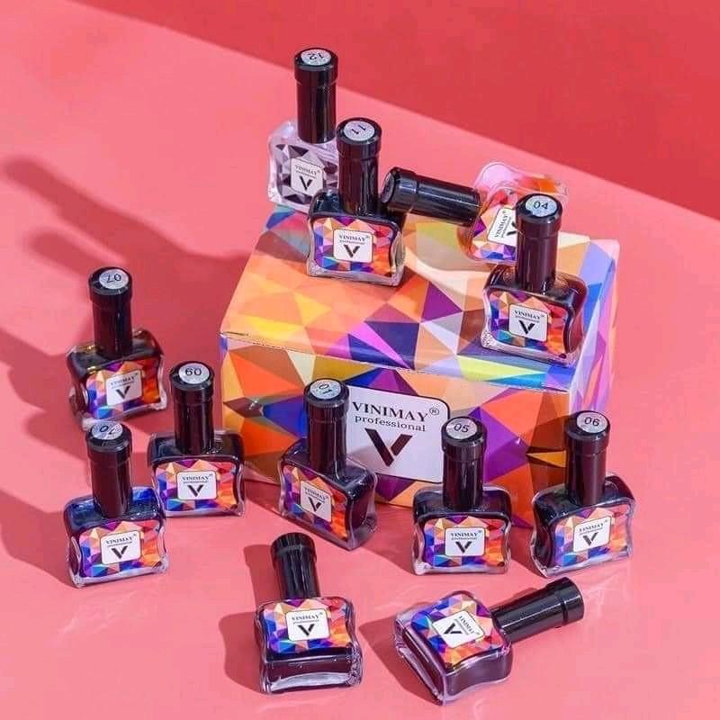 Set sơn cồn loang 12 màu làm nail