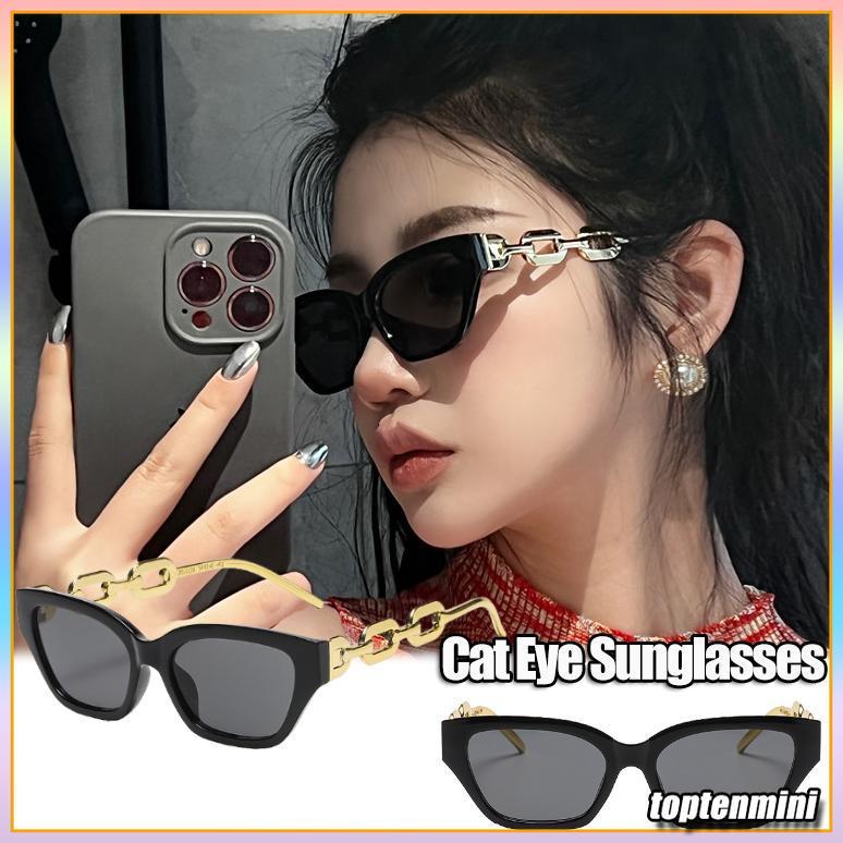 Kính Râm Mắt Mèo, Thương Hiệu Sang Trọng Đơn Giản, Phong Cách Y2K Hip Pop, Kính Mắt Nữ Nam Unisex, Kính Râm UV400, Thời Trang 0