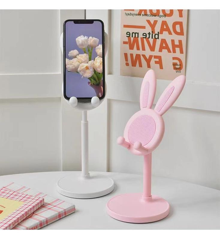 Product Introduction of Adorable Rabbit Mobile Phone Bracket Adjustable Desktop Super Stable Lazy Bracket Binge-Watching Tool Accessories Cellphone Smartphone Stand Mount 21