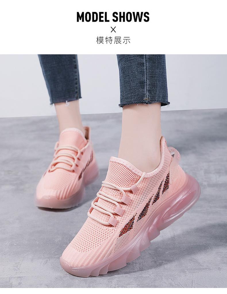 Product Introduction of Women's New Shoes for Spring Flyknit Breathable Casual Shoes Fashion Versatile Sneaker Jelly Bottom Old Beijing Cloth Shoes Pumps Closed Trainers 14