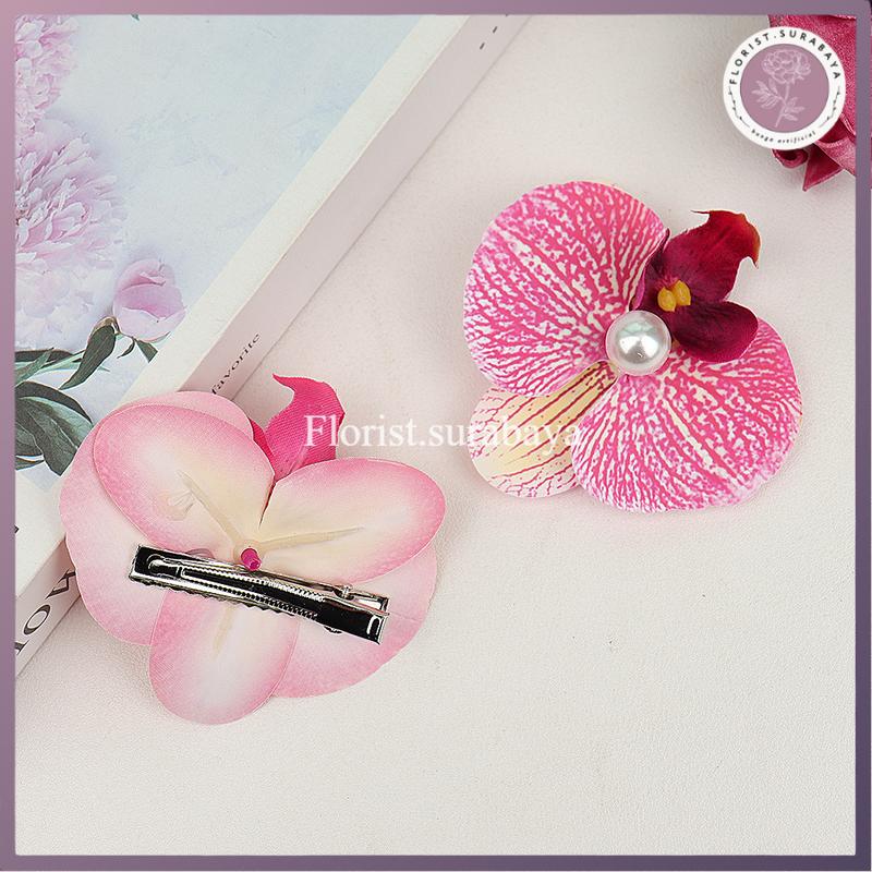 Product Introduction of [COD] Jepitan Bunga Anggrek Premium Orchid Hair Clip Jepitan Rambut Bunga Anggrek Duckbill 1