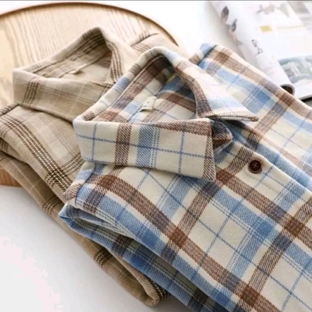 Kemeja flanel wanita lengan panjang motif best seller kemeja wanita atasan lengan panjang