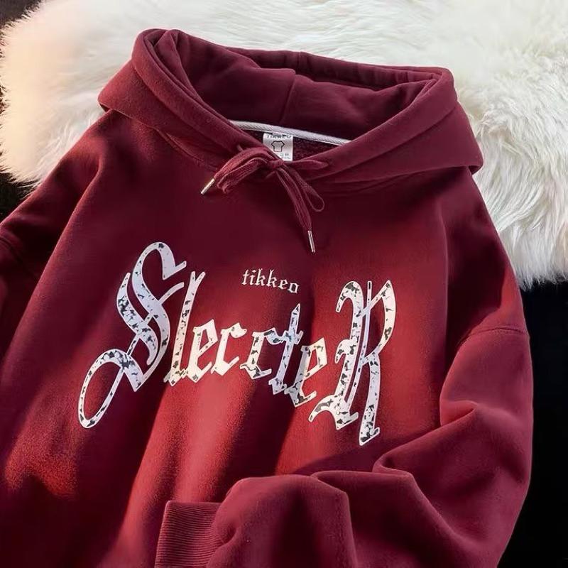 Áo hoodie form rộng nam nữ vải nỉ bông dày dặn sleccter Menswear Dài Tay 6