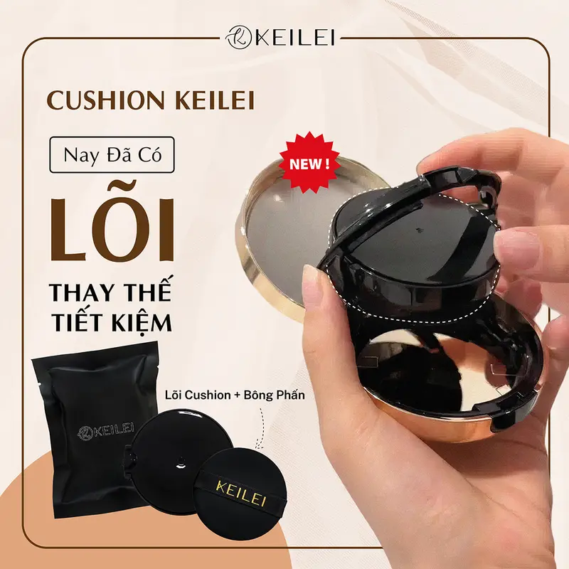 [LÕI CUSHION] Phấn nước đa năng 3 trong 1 KEILEI - 3 in 1 Radiance Cushion KEILEI Trang Điểm Cosmetic, thay thế tiết kiệm Mỹ Phẩm Nữ Women 1