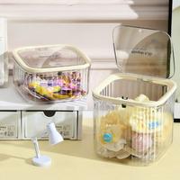 Gambar U-Living Tempat Sampah Desktop Bahan Akrilik Tempat  Aksesoris Make Up Desktop Organizer Meja Serbaguna Tutup Anti Debu DSO008 - Transparan - Small dari U-Living Indonesia Kota Bekasi 4 Tokopedia