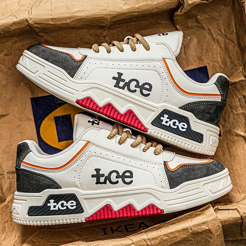 Giày Sneaker Giày Da Nam Kết Hợp Da Nộn Mới Nhất HOTTREAND Đế Bằng Shoes giay the hot