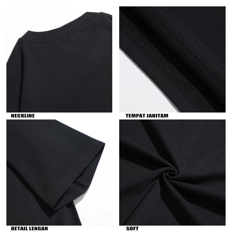【CHMian mall】T-SHIRT WANITA - KAOS Cat putih&hitam OVERSIZE Round Neck Lengan pendek  kaos  wanita terlaris/ kaos  murah 5