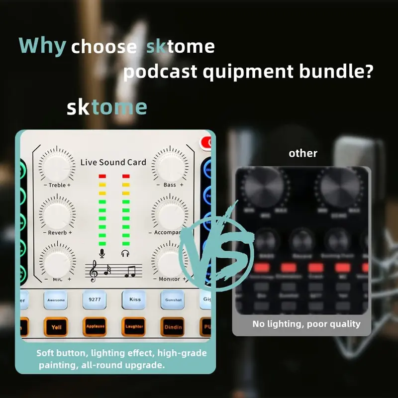 Soundcard M8 Audio USB External Sound Card mic Mixer Bluetooth phone PC 1