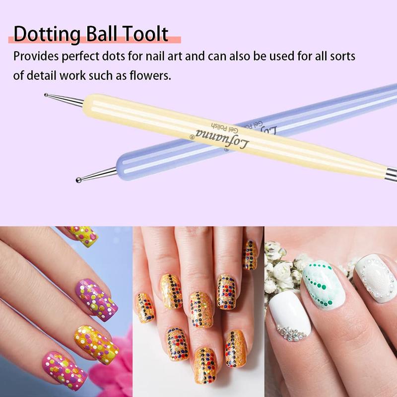 Lightweight & Comfortable Nail Art Brush Set, 6 Counts/box Nail Tip Design Tool, DIY Manicure Tools for Women 5