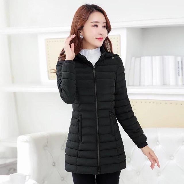 Áo phao nư dáng dài cho nữ khoác 2
