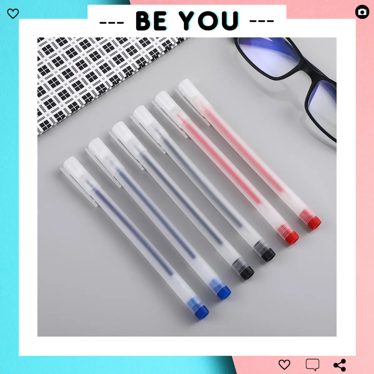 Bút Bi Nước Mực Gel 0.5m, Bút Bi Nước Văn Phòng Chữ Đẹp - BEYOU