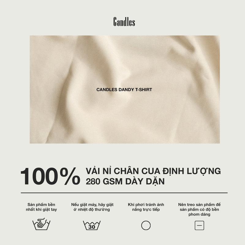 Product Introduction of Áo thun Candles Dandy Oversize Tee Unisex 3