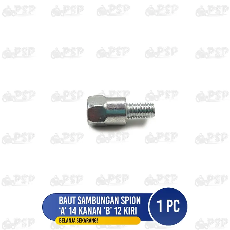 Baut Sambungan Spion Atas 14 KANAN - Bawah 12 KIRI - Baud Peninggi Adaptor Spion Honda Ke Motor 2