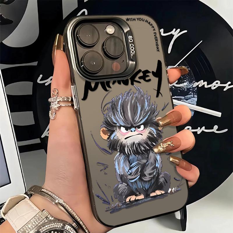 Product Introduction of Ốp Điện Thoại Họa Tiết Khỉ, Thích Hợp Cho iPhone 15Pro Max, 14, 13, 12, IP Cao Cấp 16, 11Promax, 7 / 8 Plus, X, XR, XSMAX, SE2020, IMD ốp cứng, Silicon, Bảo Vệ Chống Sốc 0