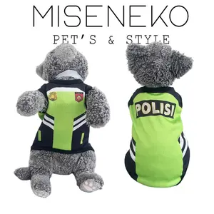 [SIZE JUMBO] Baju Kucing Lucu Kostum Hewan Peliharaan Polisi Lalu Lintas – Nyaman & Anti Gerah | Ukuran XS S M L XL