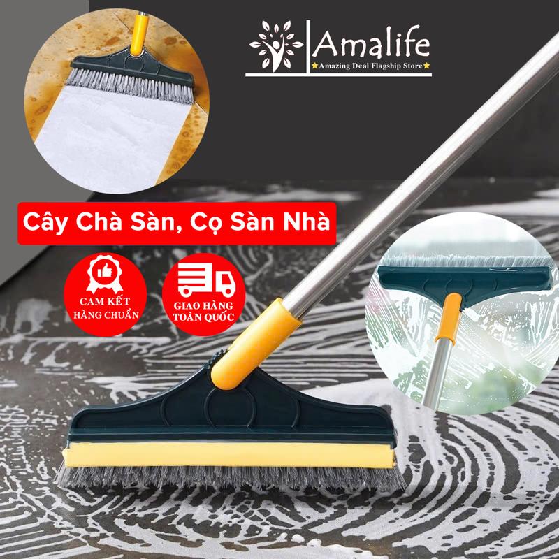 Cây Chổi Cọ Sàn Nhà Vệ Sinh Hãng Amalife Thông Minh Bàn Chải Chà Sàn Nhà Tắm Gạt Nước Đa Năng Cán Nhôm Cọ Khe Hẹp Góc Tường 