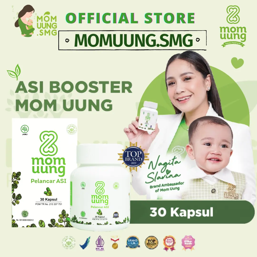 Pelancar Asi MOM UUNG Asi Booster BPOM Halal Herbal Natural 30 Kapsul