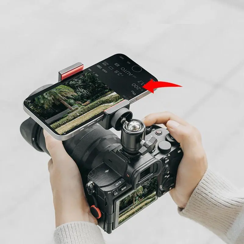 Camera Cold Shoe Mount, Camera Cold Shoe Mount with Phone Clip, Camera Accessories for Monitoring Bracket, Camera Accessories 0