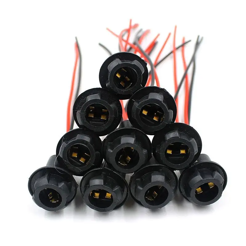 10pcs For T10 Auto Car Socket Connector Extension LED Wedge Light Base 168 194
