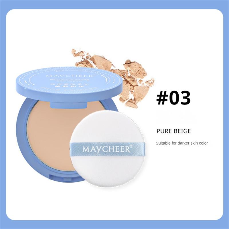 Product Introduction of Phấn Phủ Dạng Nén Mềm, MAYCHEER, Trang Điểm Che Khuyết Điểm Tự Nhiên, Lớp Hoàn Thiện Lì Lâu Trôi, Kiểm Soát Dầu, Không Thấm Nước, Không Nhòe, Phấn Phủ Thiết Lập, Thích Hợp Để Trang Điểm Mặt, [Giao Hàng Địa Phương] 25