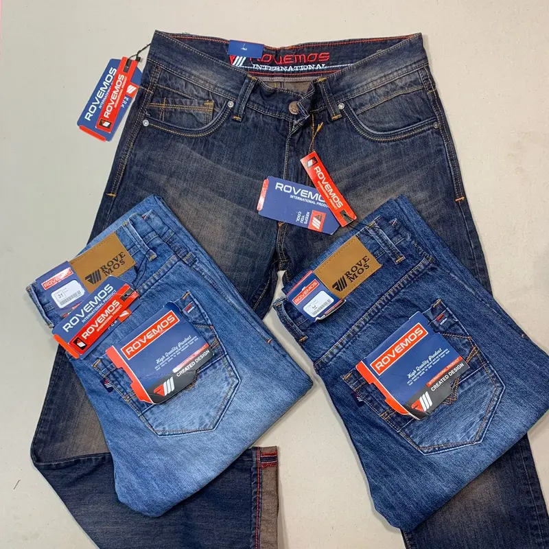 Celana Jeans Pria Panjang Size 28 - 38 Reguler Fit Tebal Lembut Distro Nyaman Dewasa Denim Cowok 2