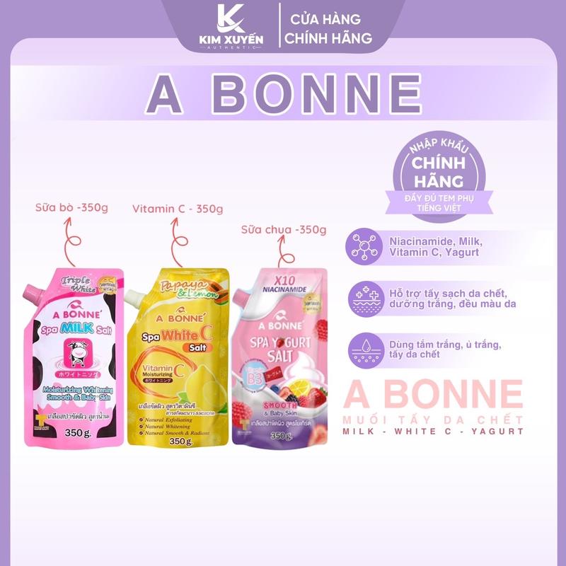 Muối Tắm Sữa Bò Tẩy Tế Bào Chết A Bonne Spa Milk Salt Thái Lan 350gr