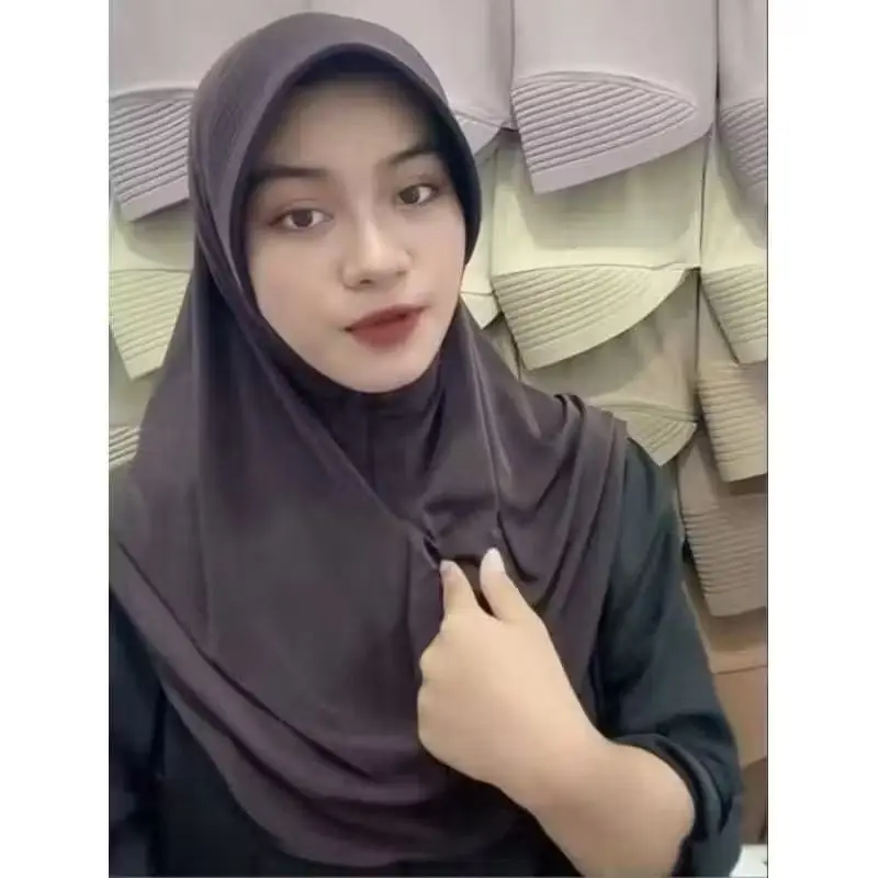 jilbab sport pet tebal / bergo sport pet tebal / jilbab instan / hijab bergo pet tebal Cantik Lembut Nyaman Pad Spandex Muslim Kerudung 6