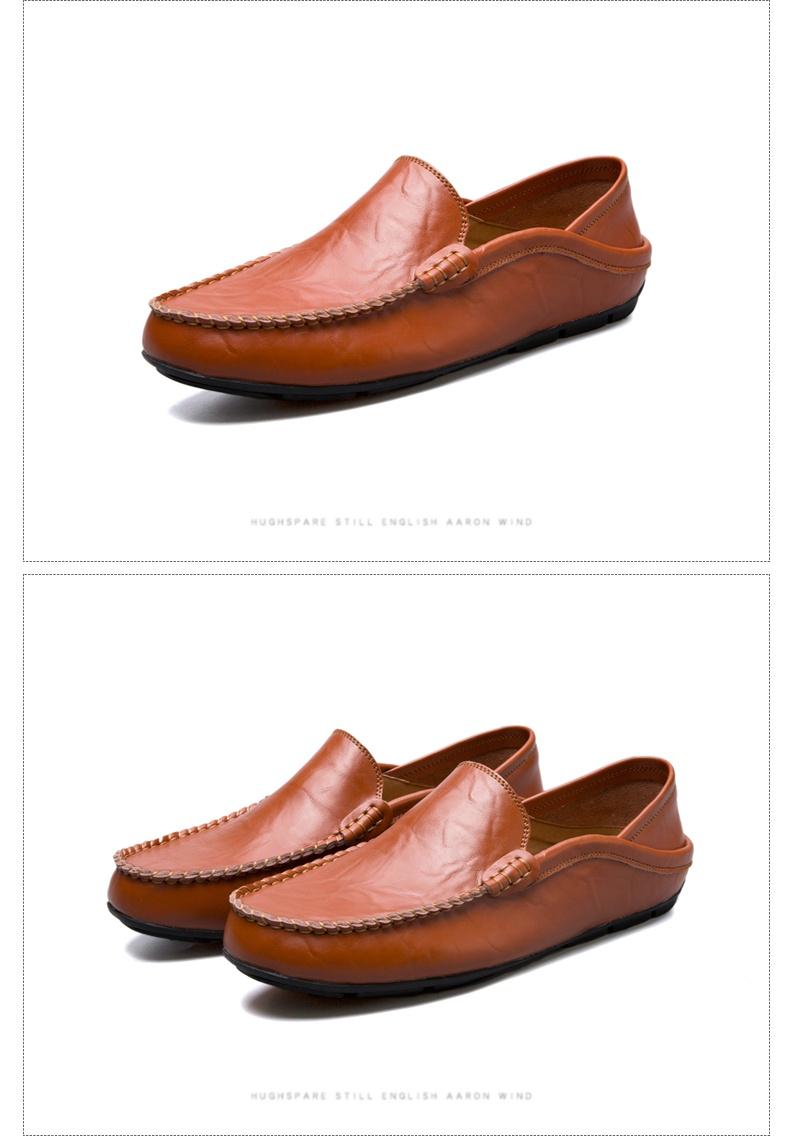 Product Introduction of DEKABR Comfortable Handmade Leather Shoes Casual Men's Flats Design Man Driving Shoes Soft Bottom Leather Men Shoes Size 38-47 37