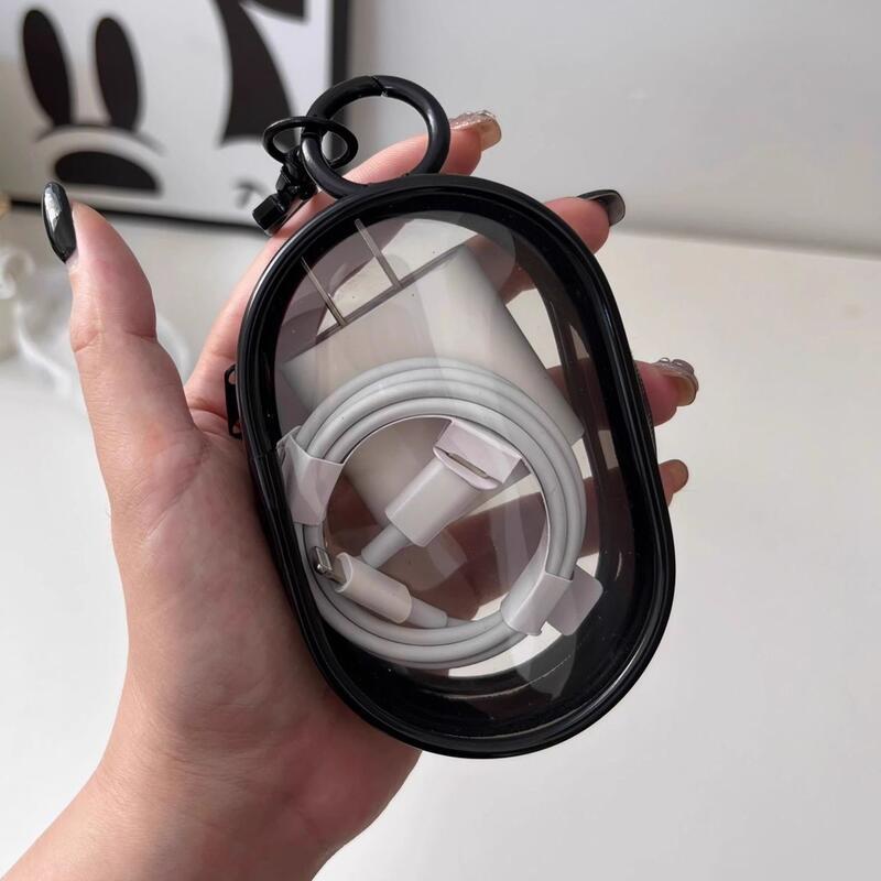 Vỏ Bảo Vệ Cáp Pvc, Thiết Kế 3D, Hộp Sắp Xếp Dữ Liệu Và Sắp Xếp, Hộp Hiển Thị Trong Suốt Kín, Hộp Sạc Tai Nghe, Cầm Tay, Thích Hợp Để Đựng Đồ Du Lịch Phụ Kiện 7
