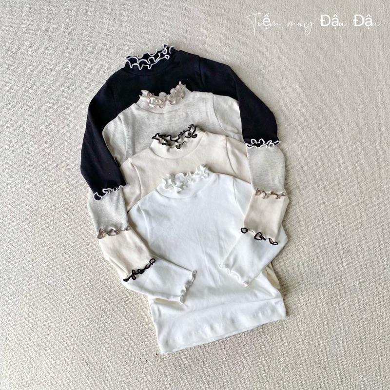  Áo giữ nhiệt cổ 3 phân viền bèo chất liệu hàng Hàn cho bé 