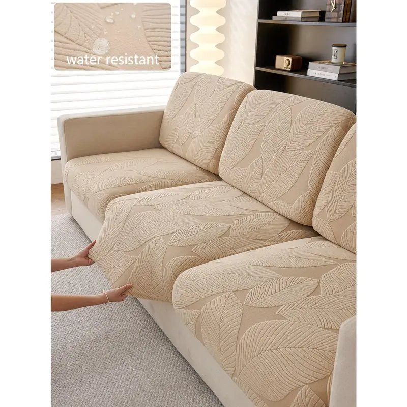 1pc Stretchable Sofa Cover, Anti-Slip & Waterproof, Thickened All Season Sofa Seat Cushion Cover, Machine Washable, Pet-Friendly, Suitable For Bedroom, Office, Living Room, L-Shape Sofa & 1/2/3/4 Seats 0
